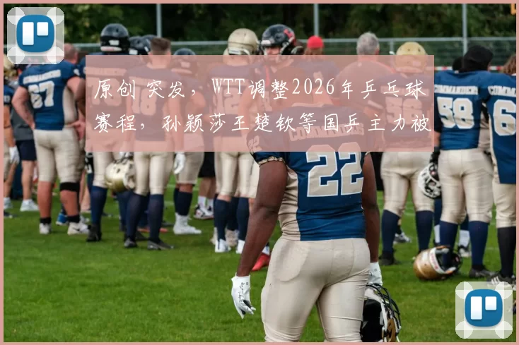 原创 突发，WTT调整2026年乒乓球赛程，孙颖莎王楚钦等国乒主力被针对